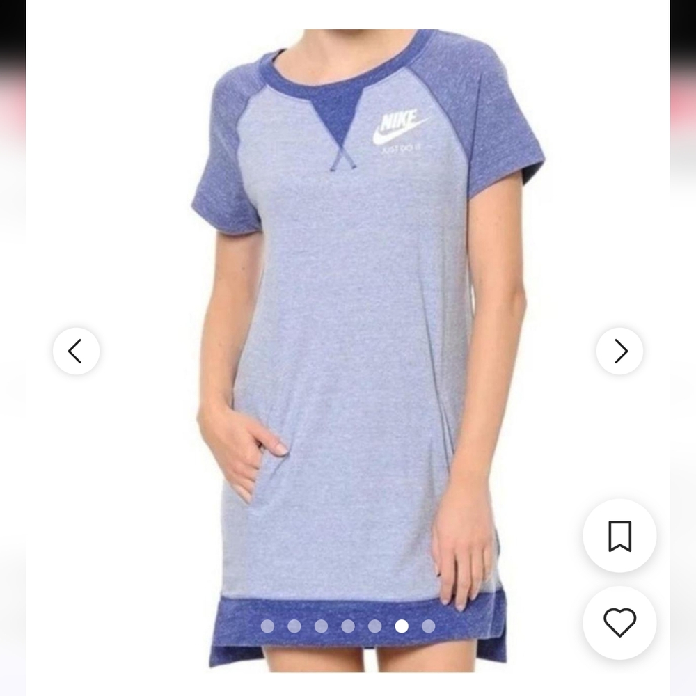 Nike Heathered Blue Casual Dress